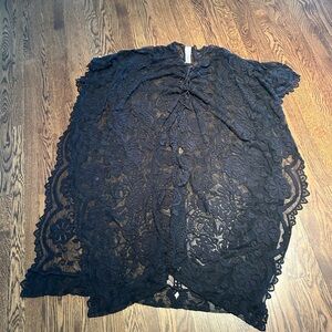 Anthropologie Black full length swimsuit cover up